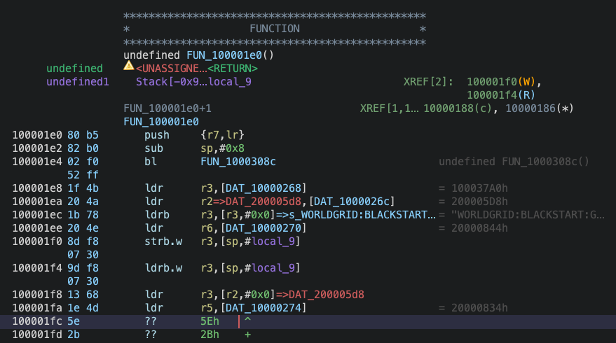 Listing View after Clearing Code Bytes